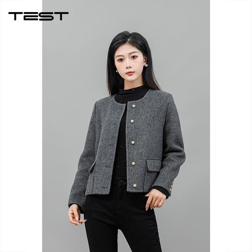 冬上新时尚修身显瘦气质简约双面呢2244052 商品图2