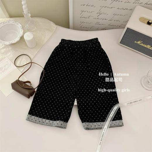 【荷叶边设计，展现优雅气质；阔腿裤修饰腿型，舒适自在】好韩系！春秋韩版女宝宝洋气时髦荷叶娃娃衫 点点阔腿裤-QQ 商品图2