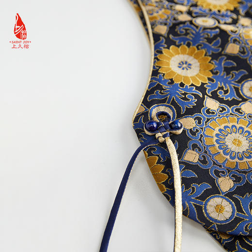 SAINTJOY/上久楷 女式宋锦马甲 中式上衣 中国风 复古 大小团花纹花卉锦 CY1044207009 商品图11