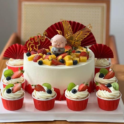 T【纸杯蛋糕组合】祝寿蛋糕002 商品图0