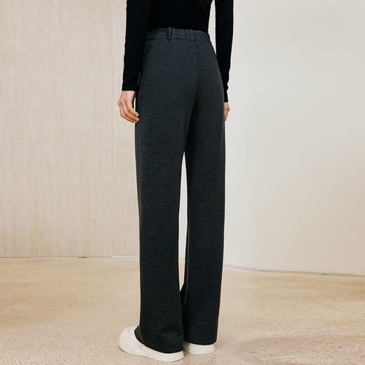 玳莎休闲宽松针织裤女2024年冬季新款垂感通勤气质高级感直筒裤  ED36304 商品图3