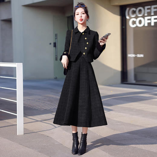 高级感小香风外套半裙两件套裙YF9696 商品图3