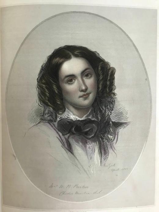 1852年 科克兰德夫人《家居丽人之书》 12幅彩色肖像插图 全真皮精装大16开 商品图5