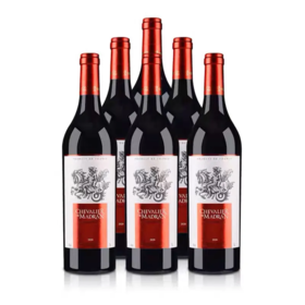 法国梦特骑士窖藏干红，木箱精致包装，整箱6瓶×750ml，法国原瓶原装进口，假一赔十。