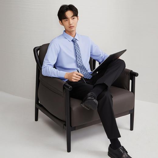 【三防】柒牌易打理长袖衬衫男2024秋季新款商务正装面试翻领衬衣	127A70870 商品图1