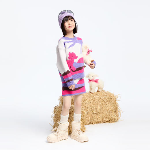 女童北极绒毛衣冬季新款安奈儿童装实体店同款AG444624 商品图5