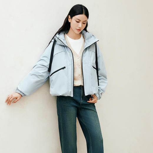 玳莎两件套派克服羽绒服女2024年新款冬季加厚保暖设计感连帽外套  ED41305 商品图0