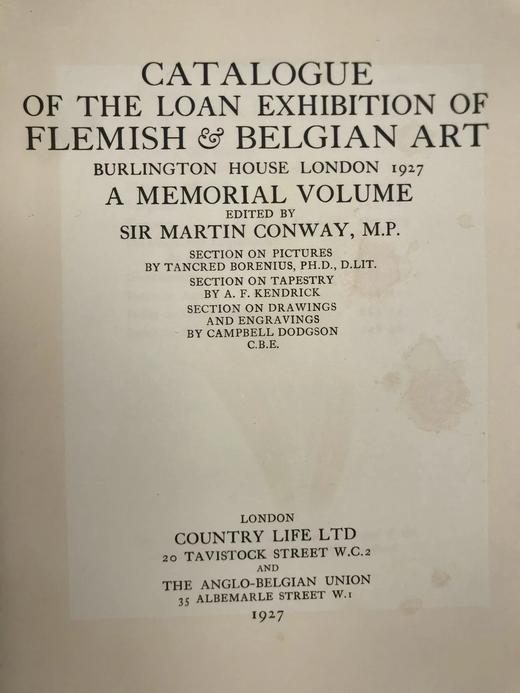 限量1000册有编号！1927年 佛兰芒与比利时艺术画展图集 126幅插图 平装8开 商品图4