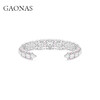 GAONAS 925银合成锆石手镯 时尚设计重磅豪镶粉白开口手镯10496SP 商品缩略图2