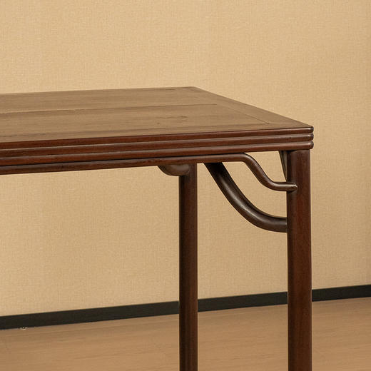 清 红木劈料高罗锅枨方桌 商品图1