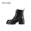 D:FUSE迪芙斯冬季新款轻量短靴复古蜡感牛皮时装靴厚底粗跟马丁靴DF44116416 商品缩略图4