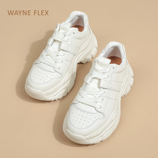 厚底老爹鞋 ｜Wayne Flex韦恩时尚透气轻便小白鞋女休闲运动百搭鞋子WF3075 商品图12