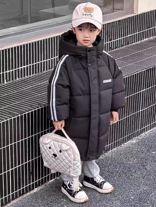 【冬日新品，温暖主义】新款冬季儿童中长款羽绒棉服 中大童宝宝加厚棉服 过膝外套 给予宝宝冬日最温暖的守护-QQ 商品图3