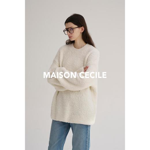 MAISON CECILE含羊绒高克重云朵针织包裹感大毛衣 商品图3
