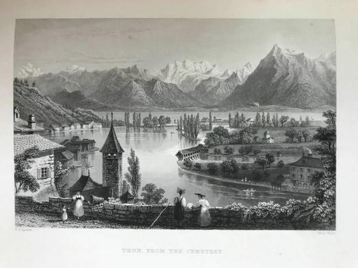 1834年 瑞士风光版画集 近百幅精美版画插图 真皮精装16开 商品图13