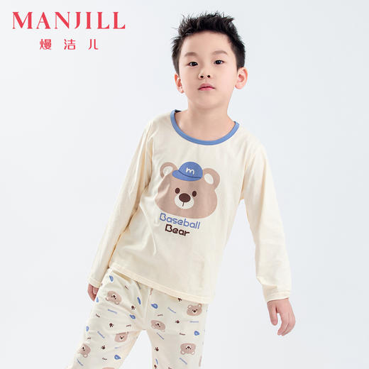 【商场同款】熳洁儿 印花棉套装家居服长袖长裤男童女童卡通24703660/24703663 商品图4
