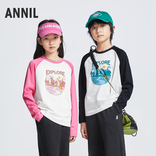 男女童记忆棉弹弹T新款安奈儿童装小程序专享EM431558 商品图1