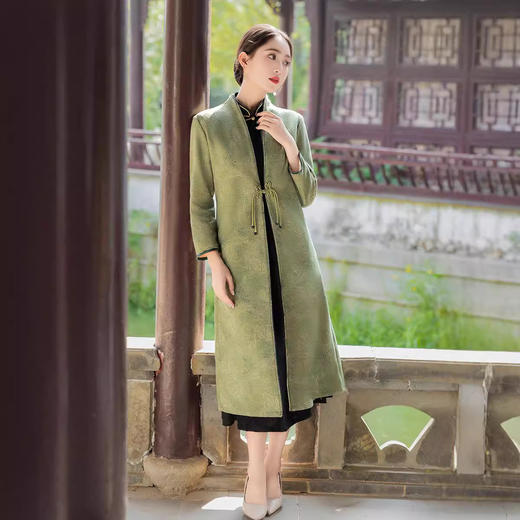 新款新中式国风女装气质旗袍外套QMR 商品图3