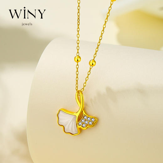 Winy925纯银银杏依依项链送女友闺蜜节日生日礼物 商品图0