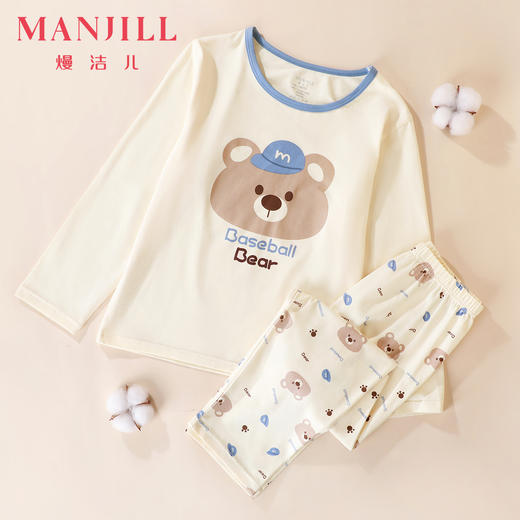 【商场同款】熳洁儿 印花棉套装家居服长袖长裤男童女童卡通24703660/24703663 商品图5