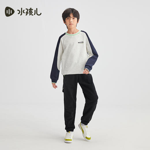 水孩儿童装秋冬新款儿童摇粒绒运动裤男童舒适保暖裤子女童抓绒长裤 商品图3
