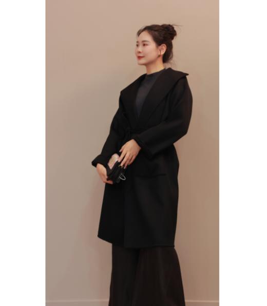 【抖音专属】羊绒大衣（24801825黑色） 商品图0