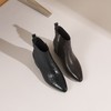 西村名物2024冬季新款英伦风真皮尖头百搭通勤粗跟短靴女X24DS47631 商品缩略图2