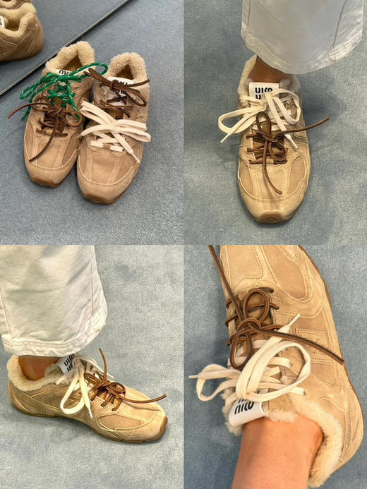 MIU-SH NB530羊羔毛运动鞋 商品图0