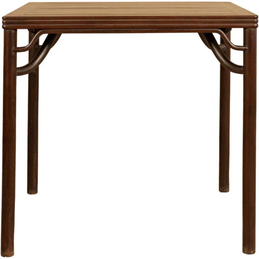 清 红木劈料高罗锅枨方桌 商品图5