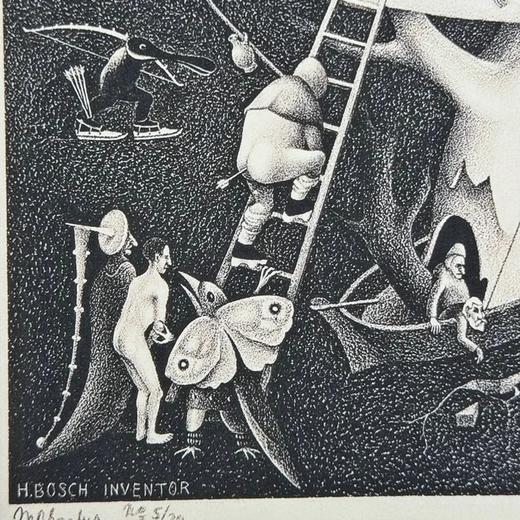 埃舍尔复刻博斯《人间乐园》（带框装裱画） 商品图9