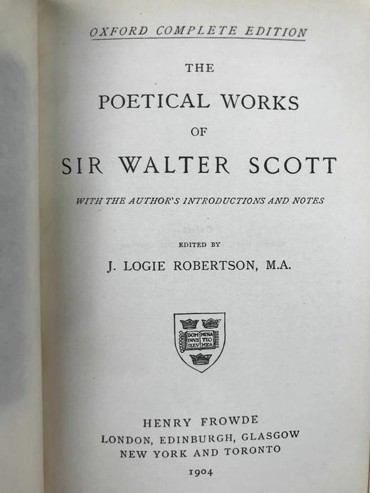 1904年 司各特诗集 1幅肖像插图 全真皮精装32开 商品图4