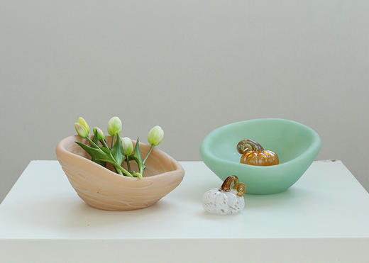 抽象玻璃果盘糖果盘猫食婉摆件工艺品 商品图1