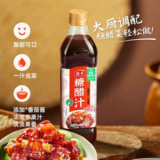 海天糖醋汁580g 凉拌汁系列快手菜 一汁成菜 商品图1