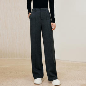 玳莎休闲宽松针织裤女2024年冬季新款垂感通勤气质高级感直筒裤  ED36304