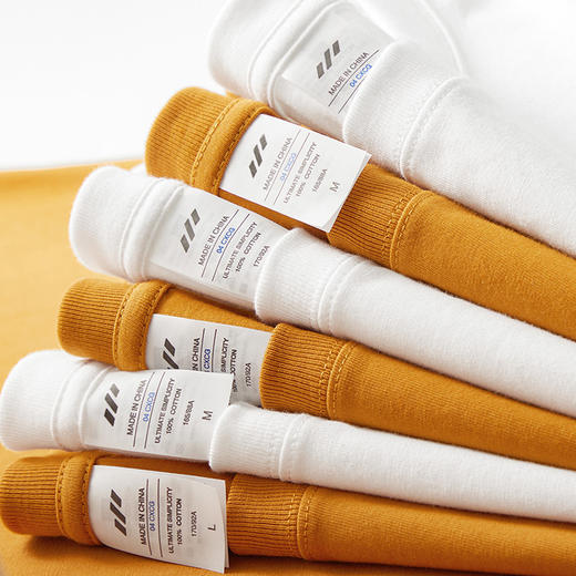 「买1送1！230g纯棉长袖，数色可选」秋冬季新款230克纯棉长袖T恤 圆领上衣服白色打底衫男上衣 商品图2