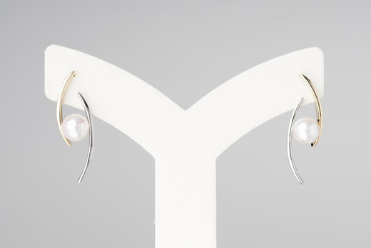 「眼」 Akoya珍珠14k金耳坠 商品图1