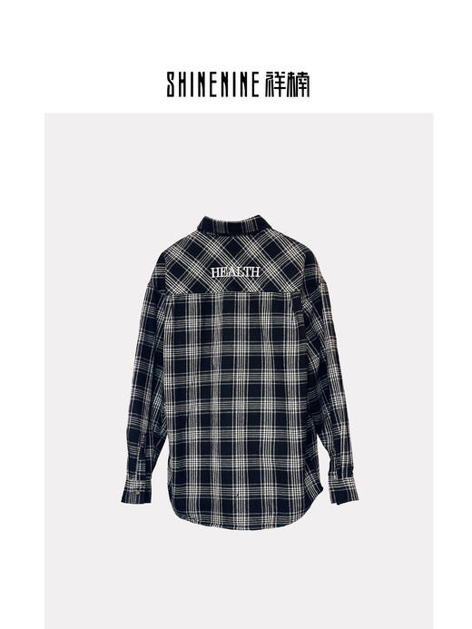 34402139格纹字母长袖衬衫 商品图1