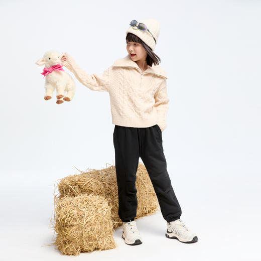 女童保暖舒弹棉裤冬季新款安奈儿童装实体店同款AG446816 商品图3