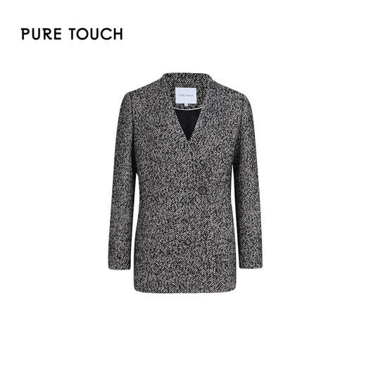 pure touch 2024年新款羊毛高级感法式单排扣毛呢外套冬季上衣 商品图4