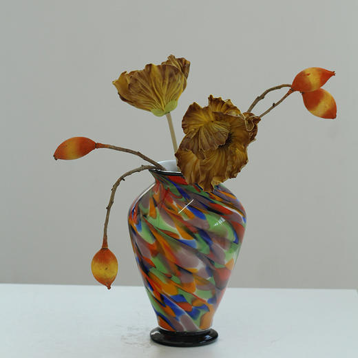 新中式复古琉璃花瓶餐桌高级感艺术软装居家轻奢渐变水培装饰花瓶 商品图3