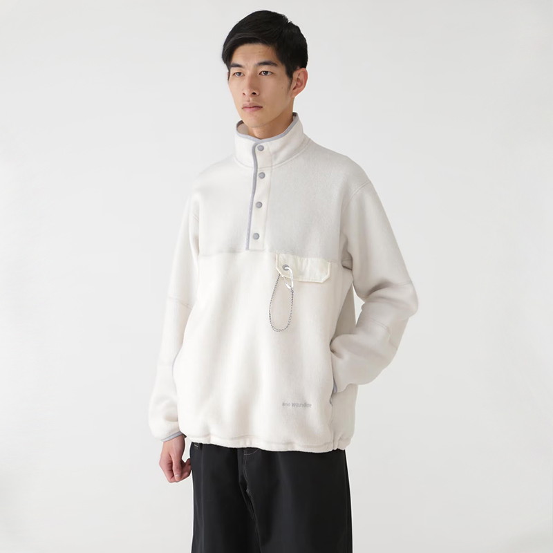 and wander wool fleece pullover 羊毛抓绒轻量保暖套头夹克