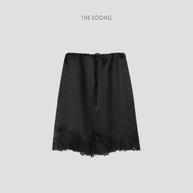THESOONG14姆米缎面欧根纱桑蚕丝真丝奢感半身裙HZQZ5408