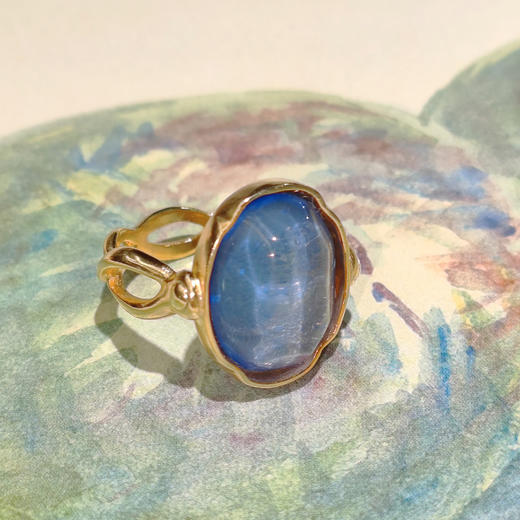 北京仓｜Goossens Paris-Cabochons Oval-戒指 丹宁蓝［法国设计师］ 商品图2