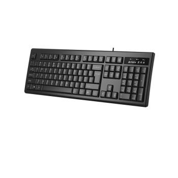 双飞燕（A4TECH）WK-100 104键 有线键盘 薄膜键盘办公键盘办公打字手感好电脑台式通用笔记本外接键盘 黑色 有线 商品图1