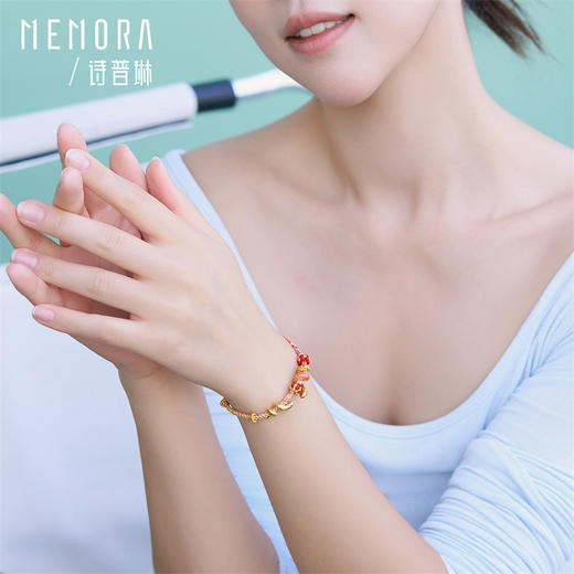 卷卷蛇-小版 金蛇腾飞 足金蛇转运珠国潮中国风黄金生肖蛇宝宝礼物MEMORA诗普琳HP8244 商品图3