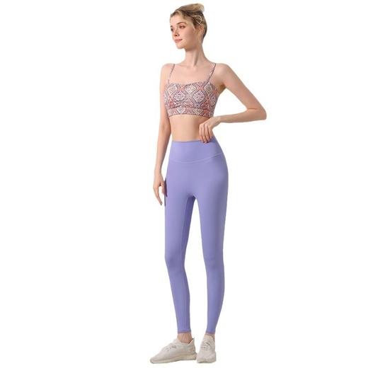 【126元任选2件】跃牌【漫西】系列 复古印花吊带运动文胸女带胸垫健身内衣瑜伽服背心Y219 商品图4