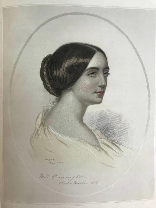 1852年 科克兰德夫人《家居丽人之书》 12幅彩色肖像插图 全真皮精装大16开 商品图4