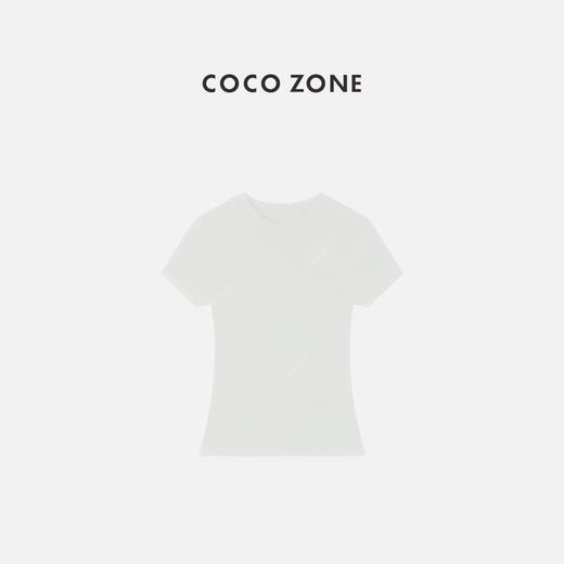 COCO ZONE 简约通勤风短袖T恤时尚圆领女上衣CC1D2382 商品图1