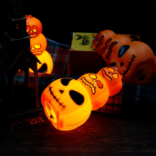 【云优选】南瓜灯商场酒店户外场景布置发光道具表情电子蜡烛摆件 万圣节装饰 商品图3