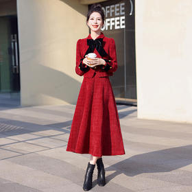 高级感小香风外套半裙两件套裙YF9696